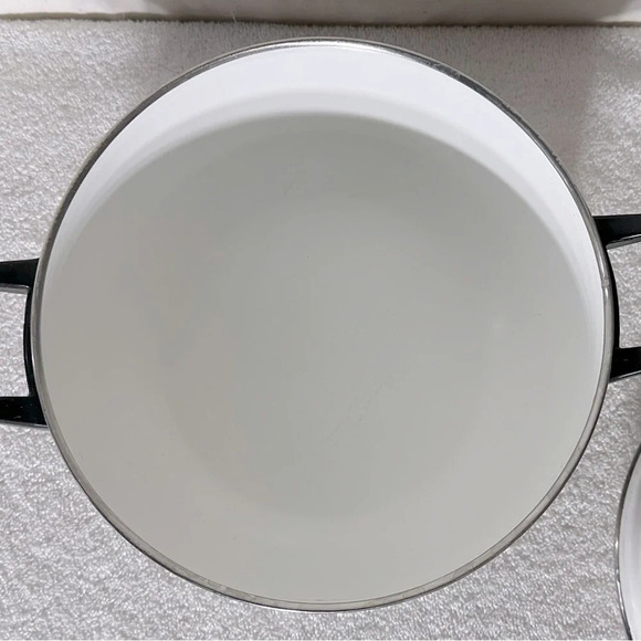 Vintage Enamelware Brown Fancipans Stew Pot With Lid - Picture 11 of 15